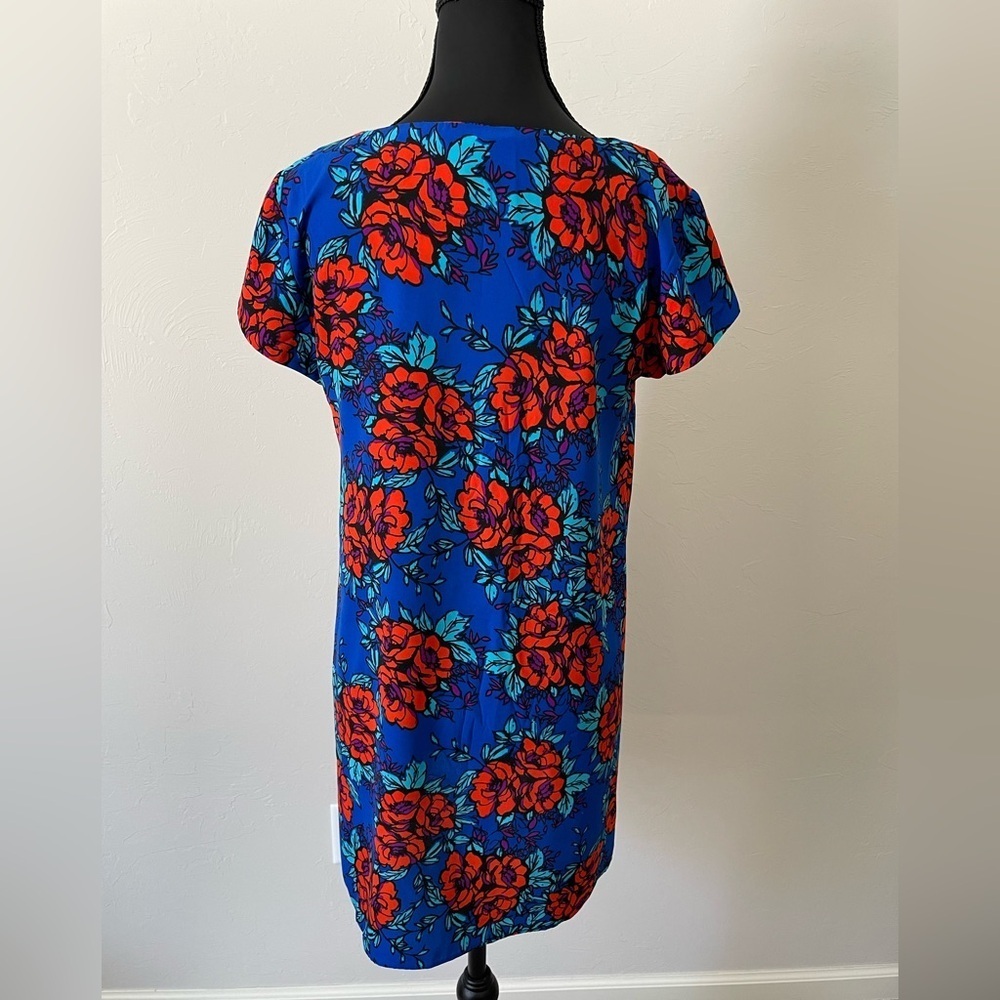 Giani Bernini Blue and Red Floral Mini Dress - Picture 3 of 6